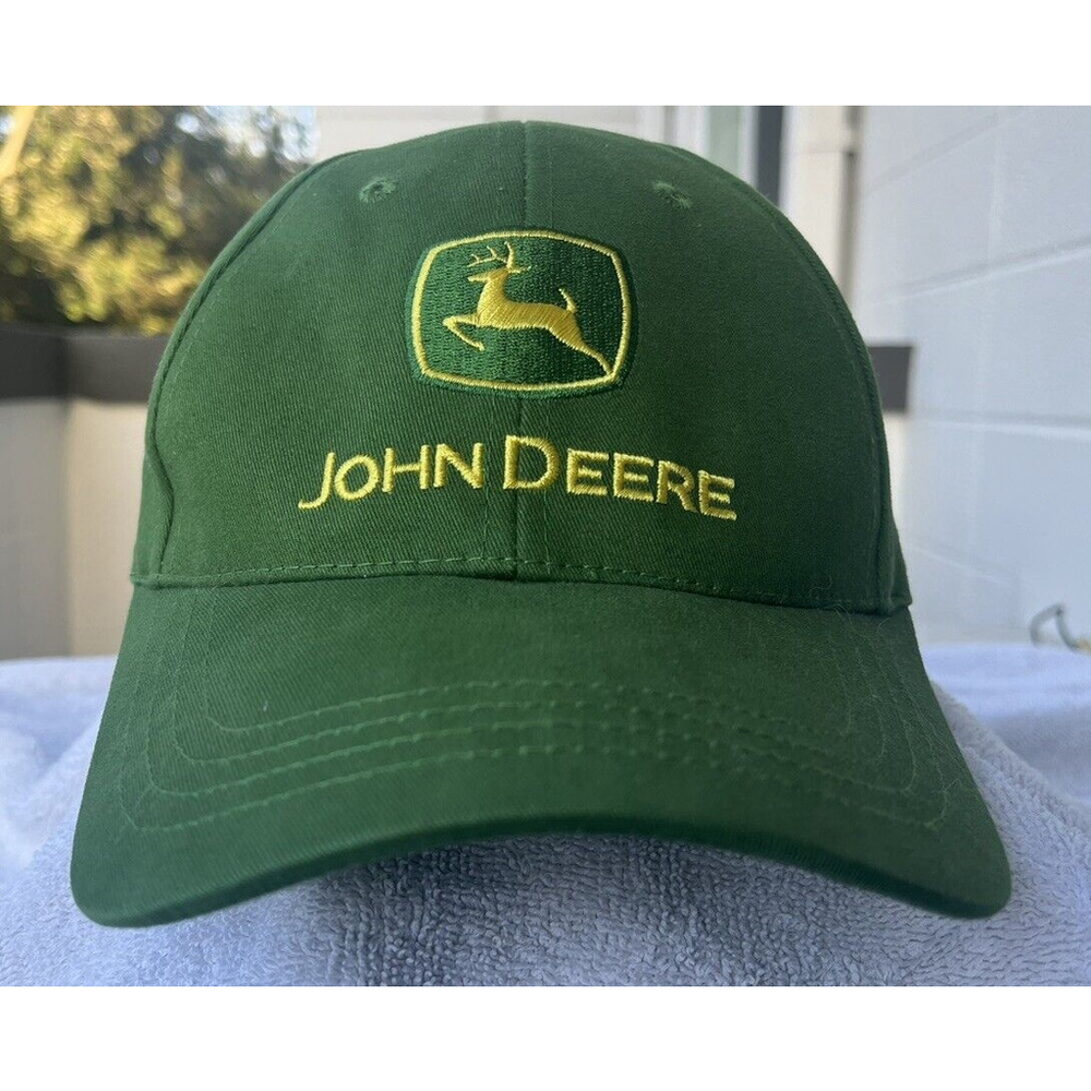 JOHN DEERE HAT BASEBALL CAP GREEN VERY GOOD CONDITION